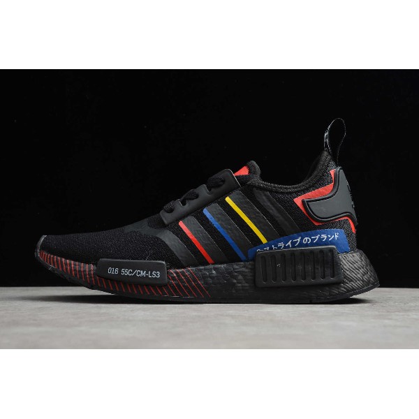 Giày Thể Thao Adidas NMD R1 Màu Đen/Xanh/Đỏ fy1434 Thời Trang 2020