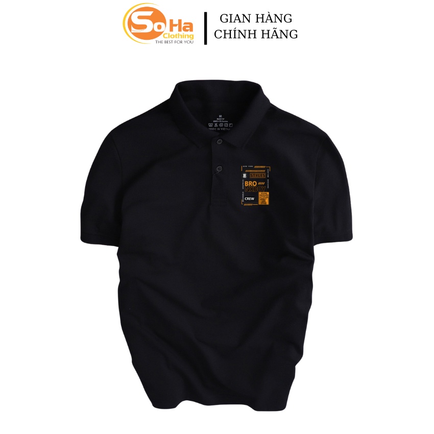 Áo thun Polo nam BroNXboy, Polo cá sấu 100% cao cấp, SoHa Clothing