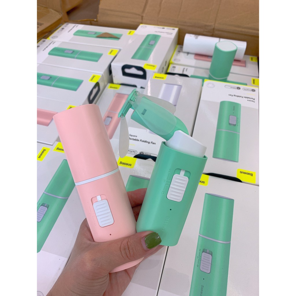 Quạt Cầm Tay Đa Năng Tích Hợp Sạc Dự Phòng 2000mAh Baseus Square Portable Folding - Chính Hãng | BigBuy360 - bigbuy360.vn