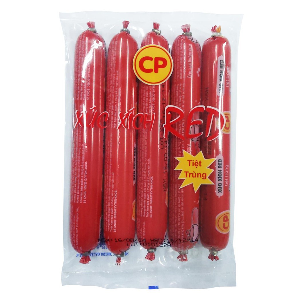 Combo 3  gói xúc xích tiệt trùng CP, mỗi gói 100g