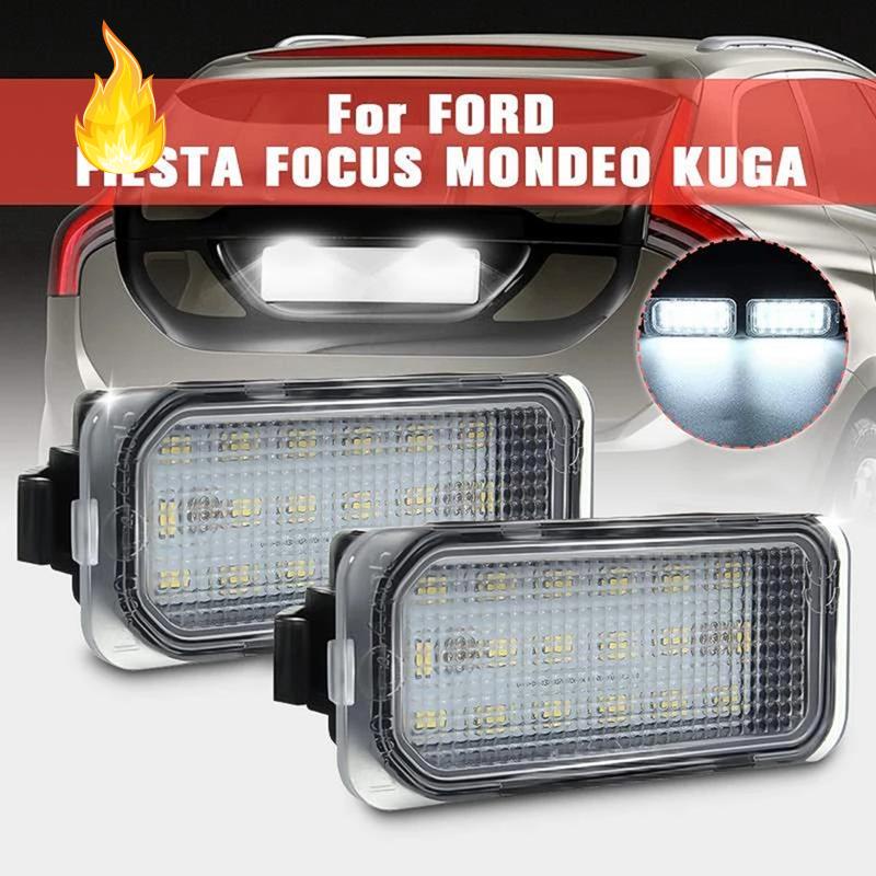 Set 2 Đèn LED Gắn Biển Số Xe Ô Tô Ford FOCUS MK II FIESTA MK VII MONDEO MK IV KUGA S-MAX 2008-2019
