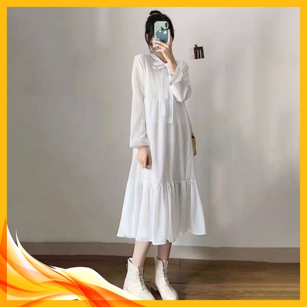 Váy Nữ🦋Đầm Nữ Babydoll Nơ Ngực xinh xắn tiểu thư cực kỳ duyên dáng khi đi học và đi chơi Mã VT02 | BigBuy360 - bigbuy360.vn