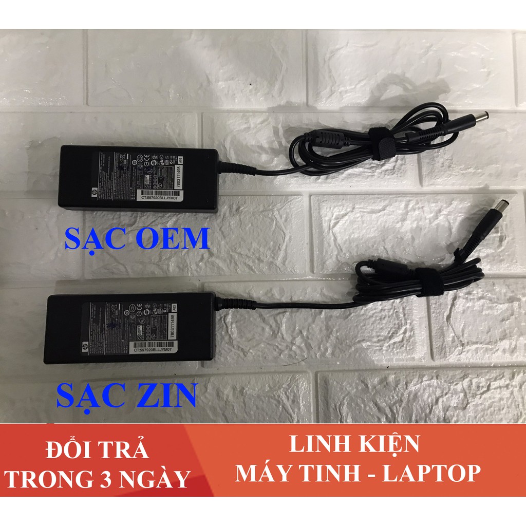 Sạc Laptop HP 19V - 4.74A (90W) Chân kim to dành cho HP 8460 8470 8560P 8570P, Tặng kèm dây nguồn