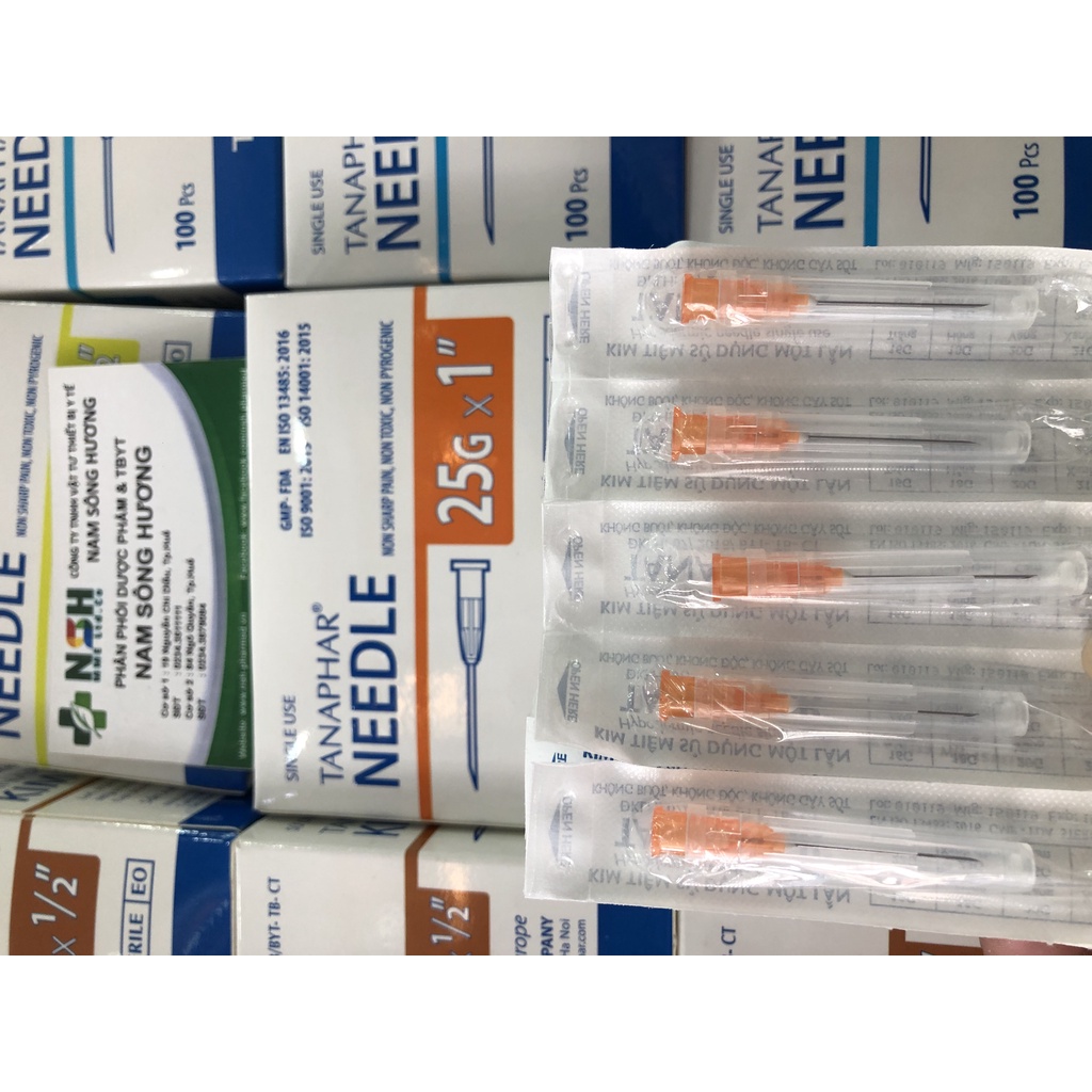 ❤  Đầu kim tiêm vô trùng 18G 20G 23G 25G 26G TANAPHAR ĐẦU KIM TIÊM SẠC LẤY THUỐC 18G 20G 23G 25G 26G TANAPHAR