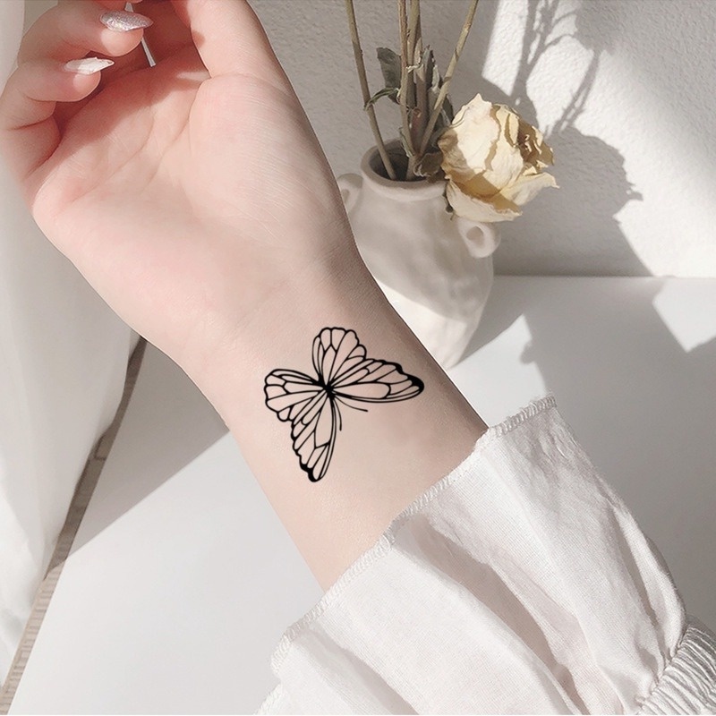 Hình Xăm Tạm Thời Họa Tiết Hổ/Hổ/Bướm 3D Chống Nước Lâu Trôi