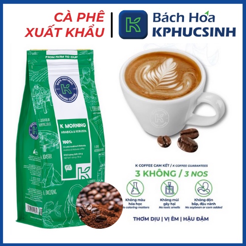 Cà phê rang xay xuất khẩu k morning  kcoffee 454g/gói