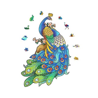 Đồ chơi lắp ráp gỗ mô hình Peacock 101 mảnh ghép-M size Birkeetoys