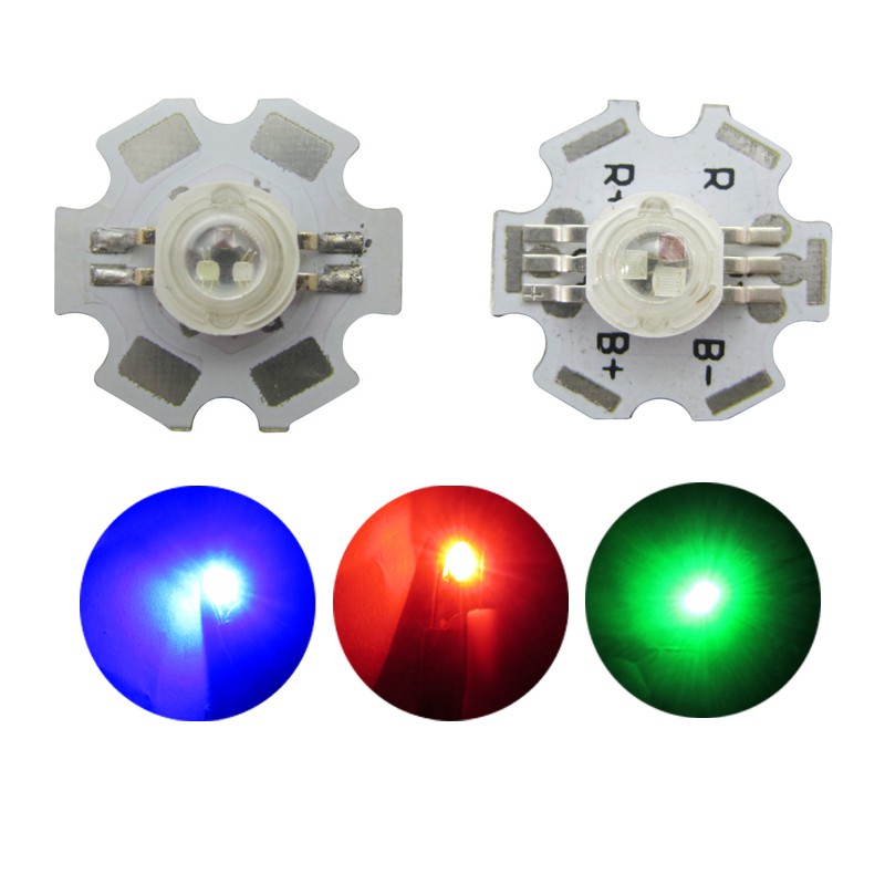 Chip Đèn Led 3w Rgb 4 Pin 6 Pin Kèm Đế 20mm