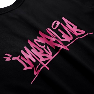 ÁO THUN GRAFFITY IMBER/ PINK IN BLACK
