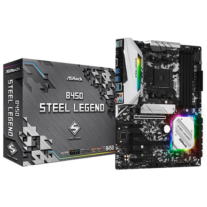 Bo mạch chủ Asrock B450 Steel Legend (Likenew BH 10/2023)