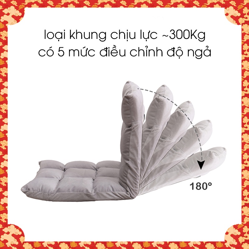 Ghế Bệt Tựa Lưng Đa Năng Loại Dày ~ 10 cm Bảo Hành 6 Tháng Lỗi 1 Đổi 1 Đệm Sofa Tựa Tường Có Dây Buộc Cố Định Vải Dày