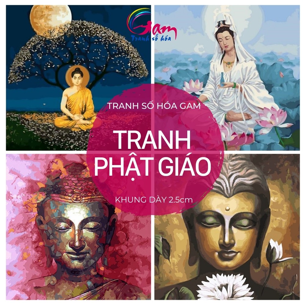 Tranh sơn dầu số hoá tự tô 🎨CHUẨN MÀU🎨 Tranh Phật Bồ Tát Quan Âm đẹp | BigBuy360 - bigbuy360.vn