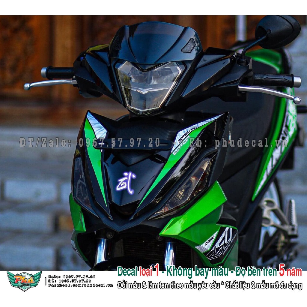 Tem rời xe Winner Xanh đen Y15 (A)
