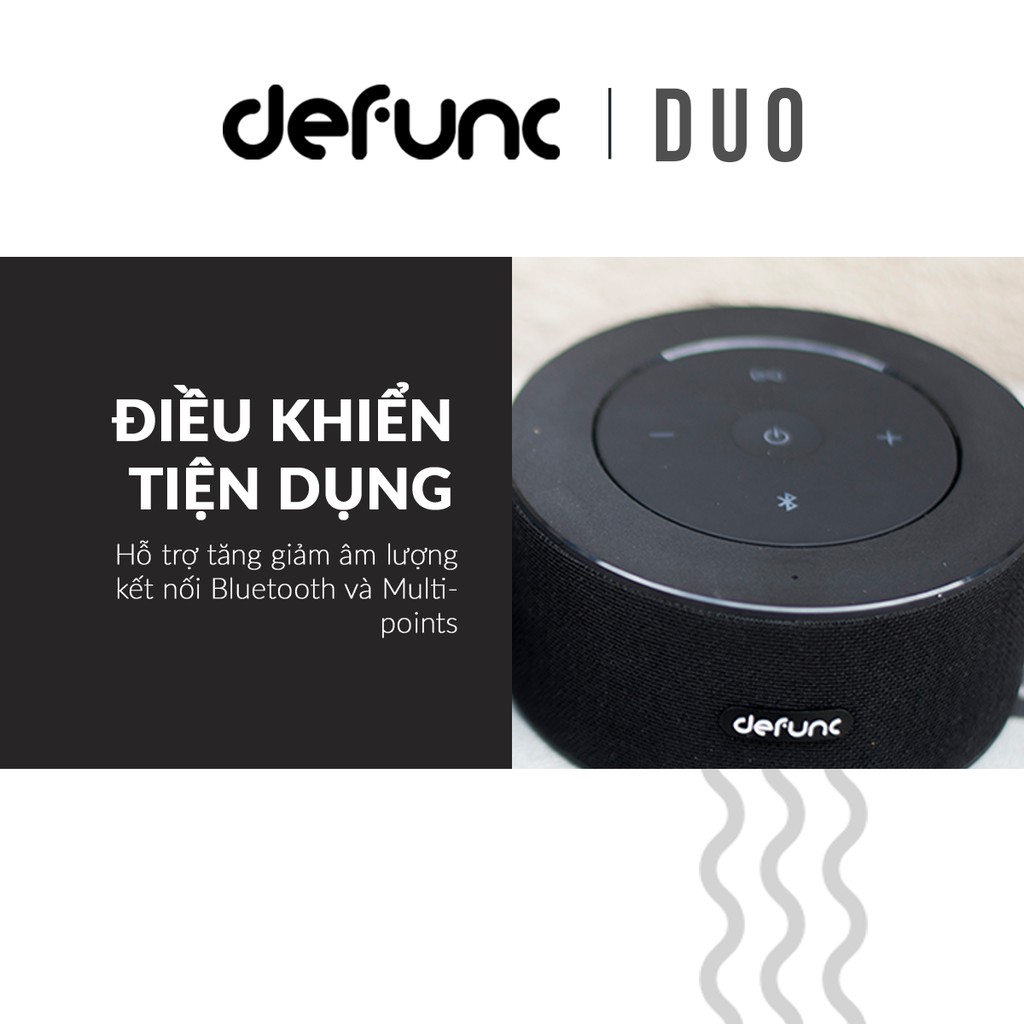 Loa Bluetooth Cao Cấp DeFunc SPEAKER DUO D208 Bộ 2 Loa Kết Hợp Cho Âm Thanh Vòm 360