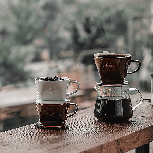 Phểu drip hình quạy 3 lổ Kalita chính hãng