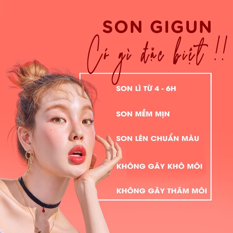 Son kem Gigun cao cấp, màu lì lâu trôi