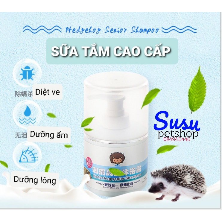 Sữa tắm Chống Ngứa Cao Cấp cho Nhím với tinh chất Dầu Ôliu (250ml)