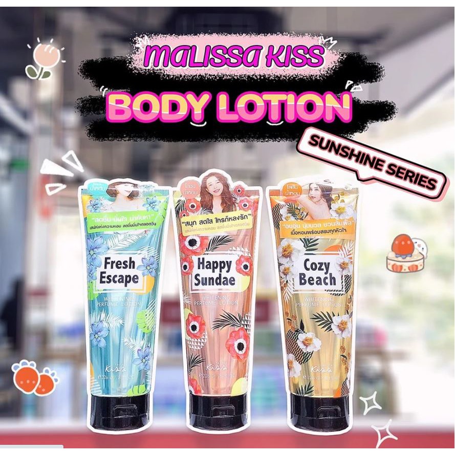 Sữa Dưỡng Trắng Da Toàn Thân Hương Nước Hoa Malissa Kiss Whitening Perfume Body Lotion 226g