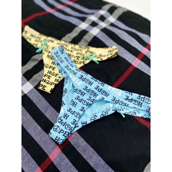 Quần lót nữ lọt khe PINK cotton chữ HOPE gợi cảm thoải mái cho nữ