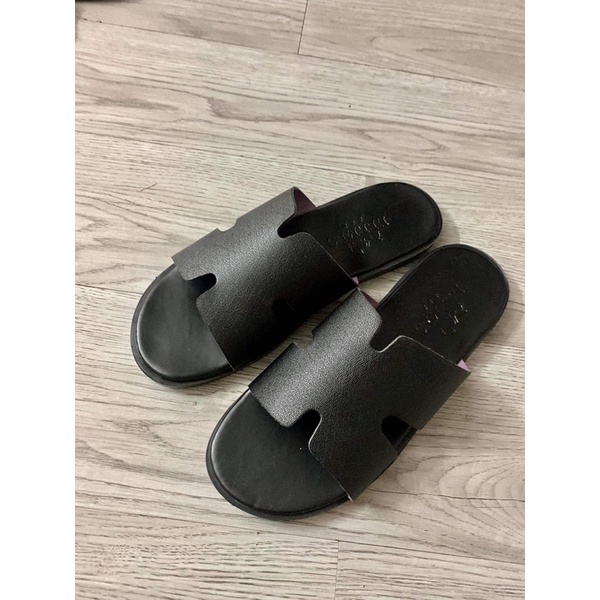 Dép nam nữ quai da quai ngang size 35_43