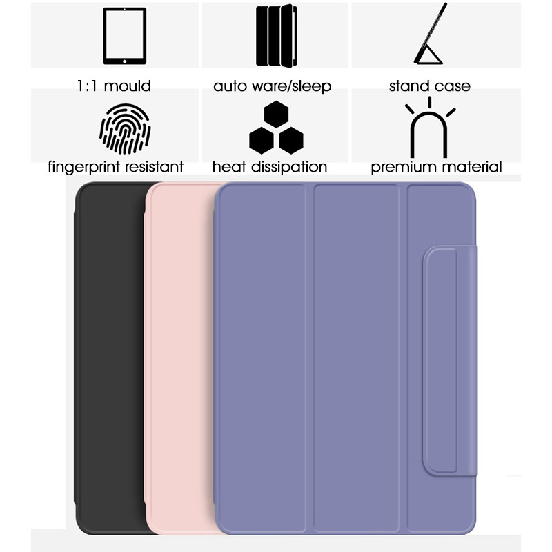 Bao Da Máy Tính Bảng Có Khóa Gài Nam Châm tương thích với iPad Pro 11 Pro 12.9 Mini 6 Air 5 Air 4 10th Generation 10.9