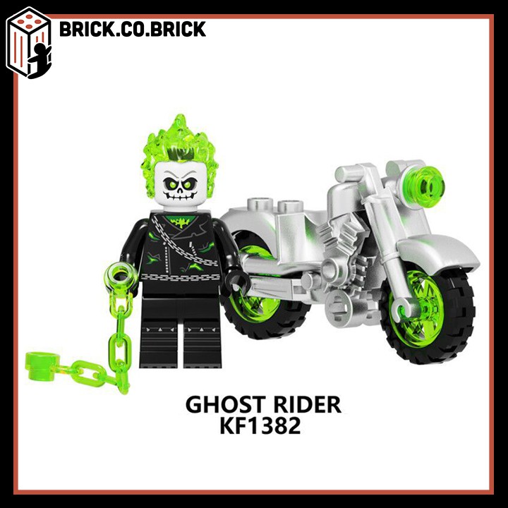 Ghost Rider - Ma tốc độ- Đồ chơi lắp ráp - Mô hình minifig và non lego siêu anh hùng - Super Heroes kèm xe cực chất