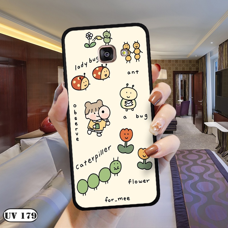 Ốp lưng  Samsung Galaxy A7 2016 - Lưng nhám viền dẻo in 2D