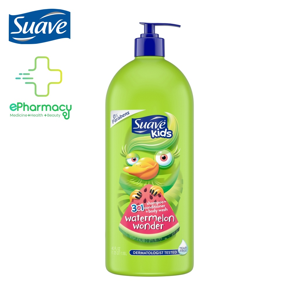 SUAVE KIDS Sữa Tắm Gội Xả Watermelon 3in1 Shampoo, Conditioner, Body
