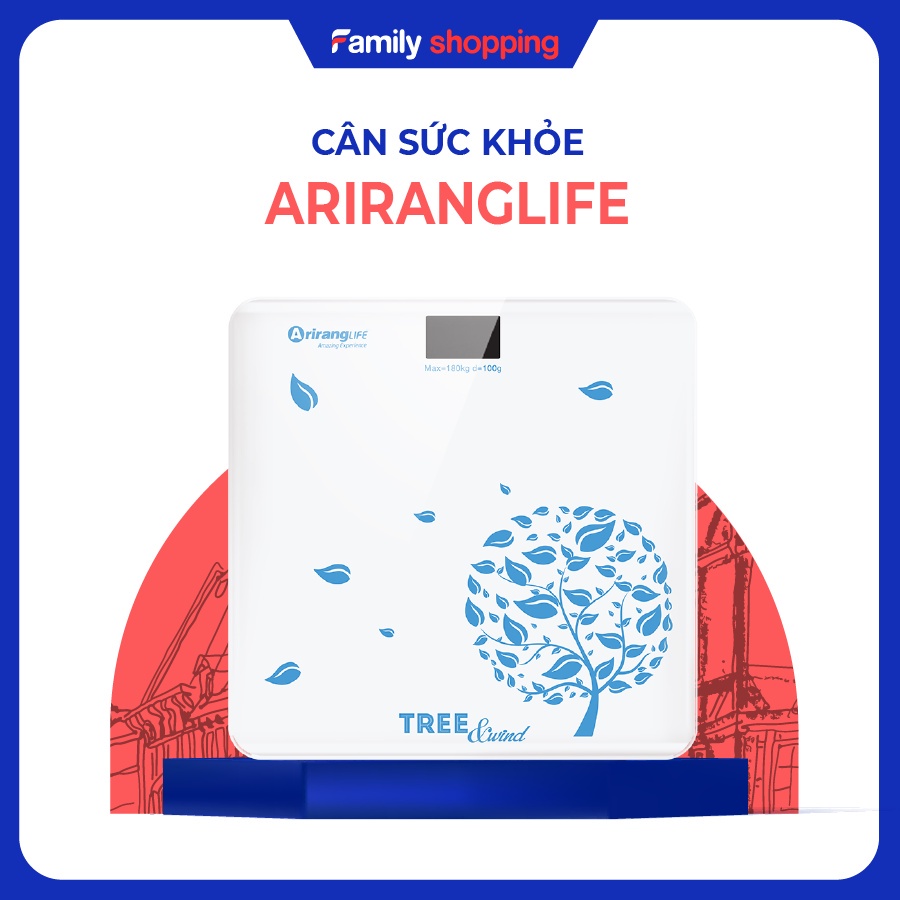 Cân điện tử sức khỏe - Cân điện tử gia đình ARIRANGLIFE AR-S17H mini tiện lợi, bền đẹp, độ chính xác cao