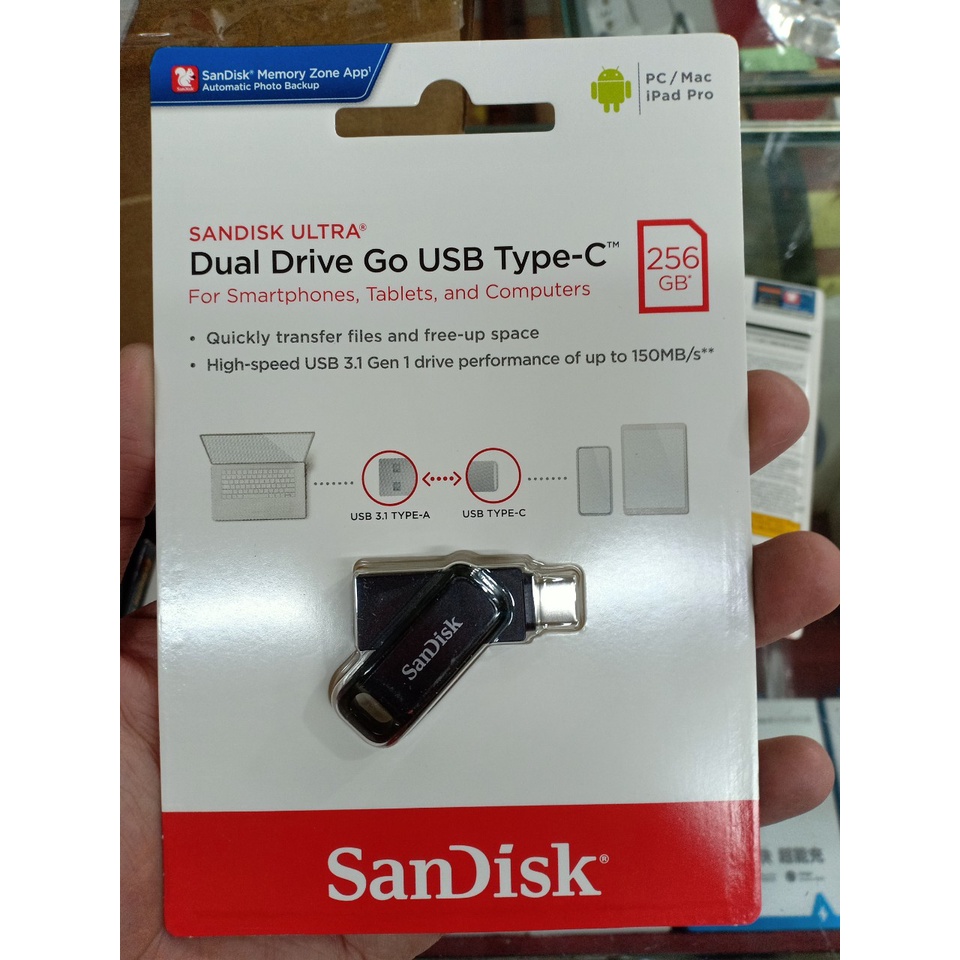 [ 64G/ 128GB/ 256GB] USB thương hiệu SanDisk  2 cổng giao tiếp U+C SDDDC3