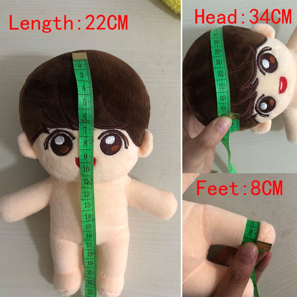 Búp bê nhồi bông cỡ 20cm hình thành viên nhóm nhạc Kpop BTS/quần áo nhiều loại cho búp bê