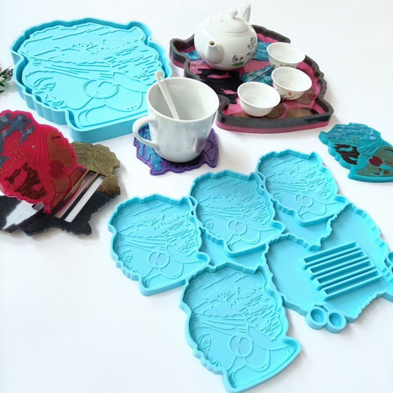 Khuôn Silicone Hình Nữ Thần Châu Phi Dùng Làm Khay Cuộn Trái Cây