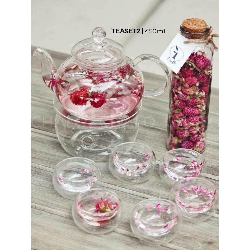 Bộ ấm trà thuỷ tinh - SET 2 (Thủy tinh chịu nhiệt - Borosilicat) - TEASET