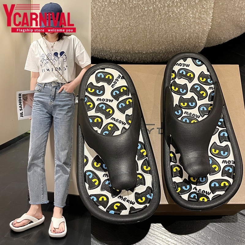 🎀 COOL A Dép Xỏ Ngón Đế Dày Thời Trang Đi Biển Mùa Hè Phong Cách Mới Cho Nữ Dép xỏ ngón nam có gót mùa hè Dép thủy triều ngoài trời của nam giới không trơn trượt đáy mềm dép đi biển đi biển của phụ nữ mặc ngoài mùa hè