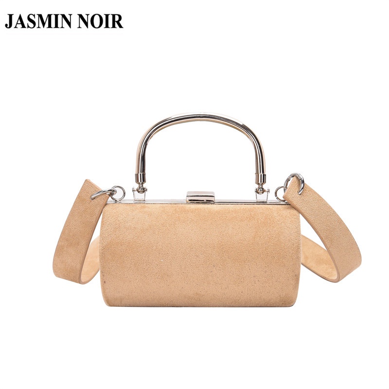 Túi đeo vai JASMIN NOIR làm từ da lộn hình gối đơn giản thời trang cho nữ