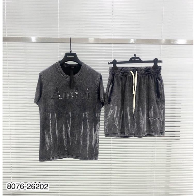 [Sẵn hàng] Bộ AMR Nam In Chữ Cực Chất - Bộ Quần Áo Nam AMR Loang Siêu Đẹp