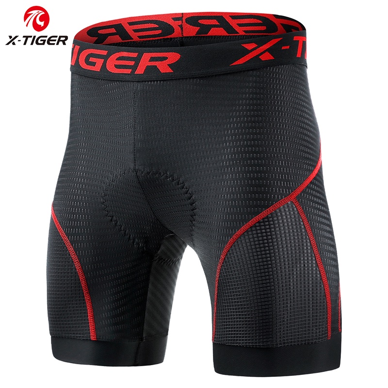 X-TIGER Quần short đi xe đạp Nam giới đi xe đạp Đồ lót lưới thoáng khí Cưỡi quần lót Gel Pad chống va đập Quần lót xe đạp