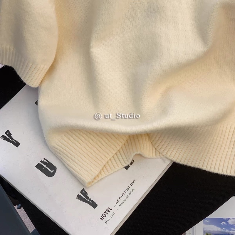 Áo len dệt kim hình cherry dễ thương