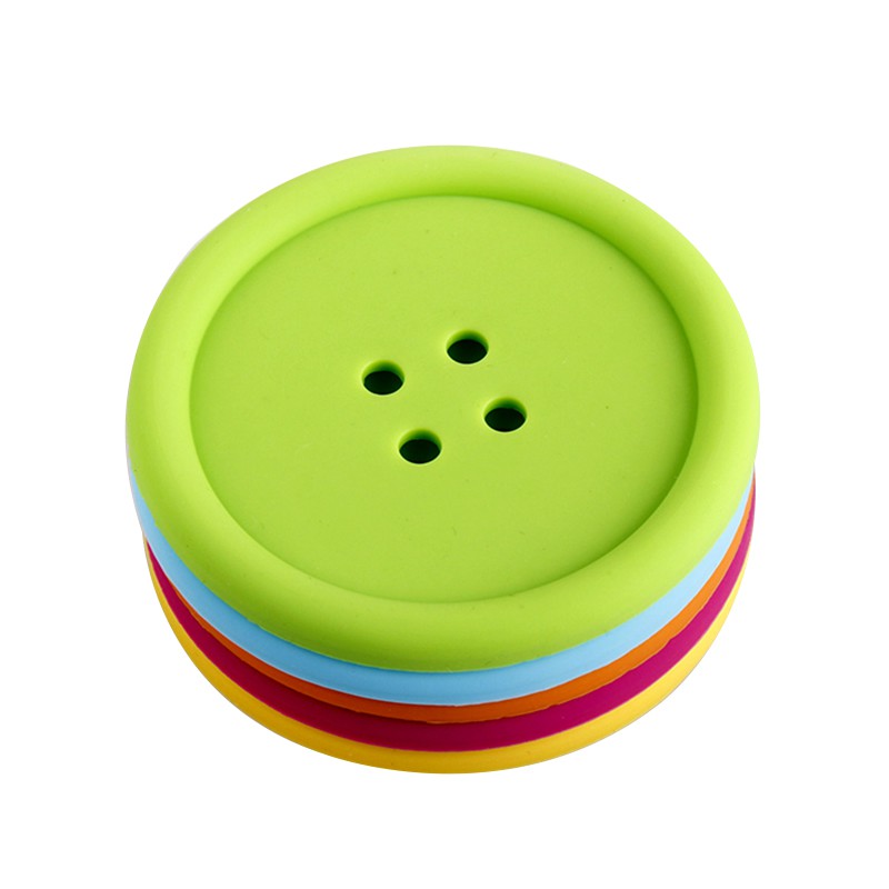 Ready Stock Mug Cushion Holder 1 Pcs Cut Silicone Button Mat Pad Coaster Cup Drink Placemat ECO