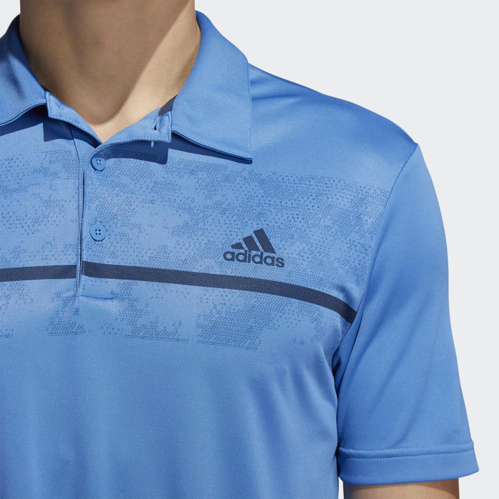 Áo Polo adidas GOLF Nam Áo Polo Họa Tiết Primegreen Màu xanh dương H36253