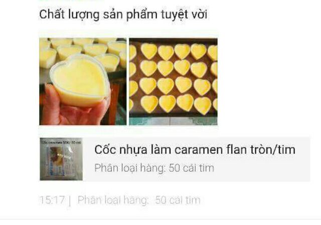 Cốc caramen nhựa 50 cái tròn/tim