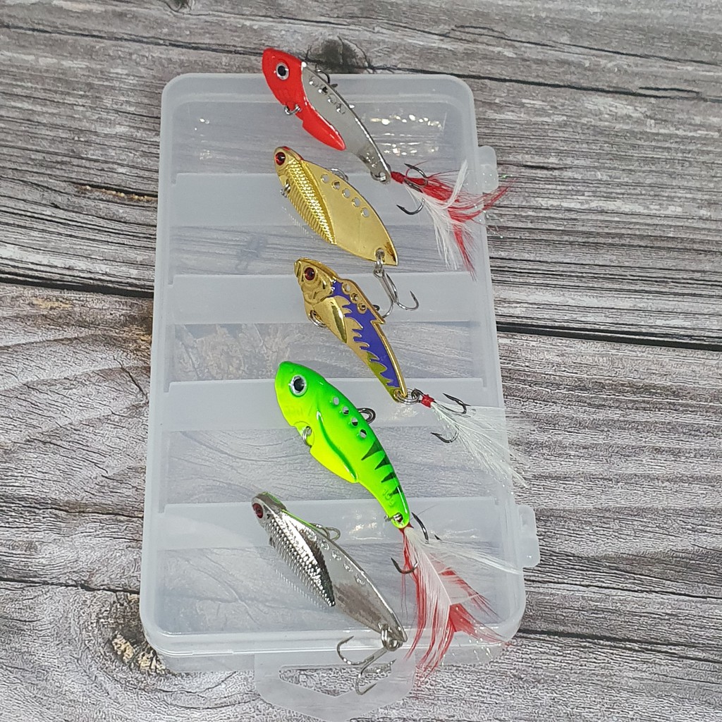 Bộ Combo Mồi Lure Cá Sắt Đa Dạng Kèm Hộp Đựng _BM_06