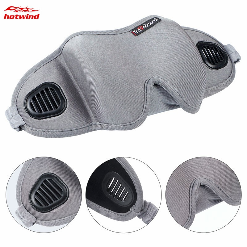 HW Portable 3D Eyeshade Sleeping Eye Mask Rest Sleep Eyepatch Padded Shade Cover with Earplugs