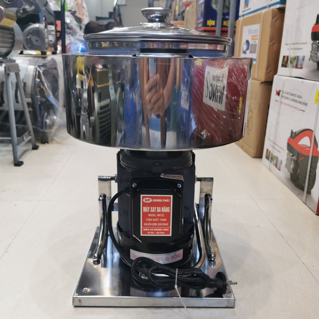 Máy Xay Thịt Giò Chả Đa Năng 1100W INOX Loại 1kg Có Bao Đá Tặng Que Đánh Ruốc