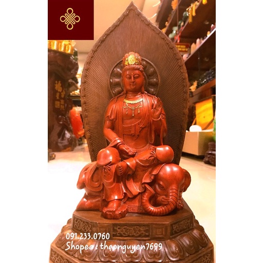 Tượng Bồ Tát Phổ Hiền độ mệnh người tuổi Thìn, Tỵ . (cao 39, dài 20, rộng 18)