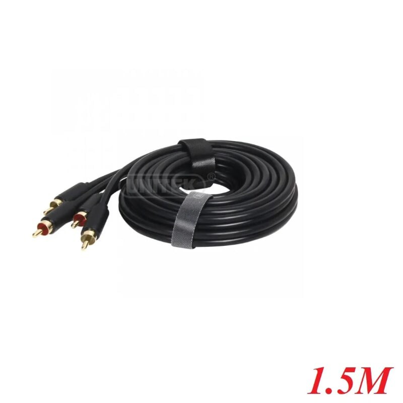CÁP LOA 2 ĐỀU BÔNG SEN RCA RA 2 ĐẦU BÔNG SEN RCS UNITEK 1.5M 945BK