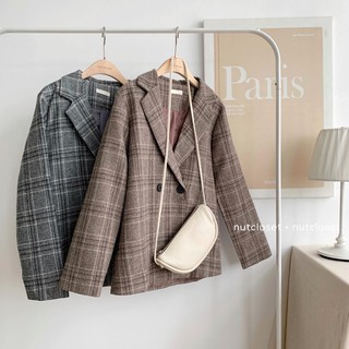 Áo vest kẻ caro 2 cúc _ A2622