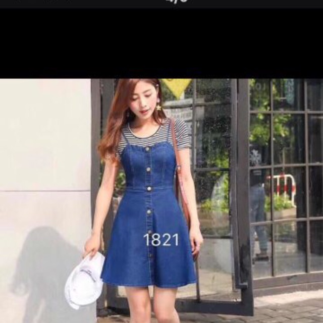 Váy yếm bò kèm áo