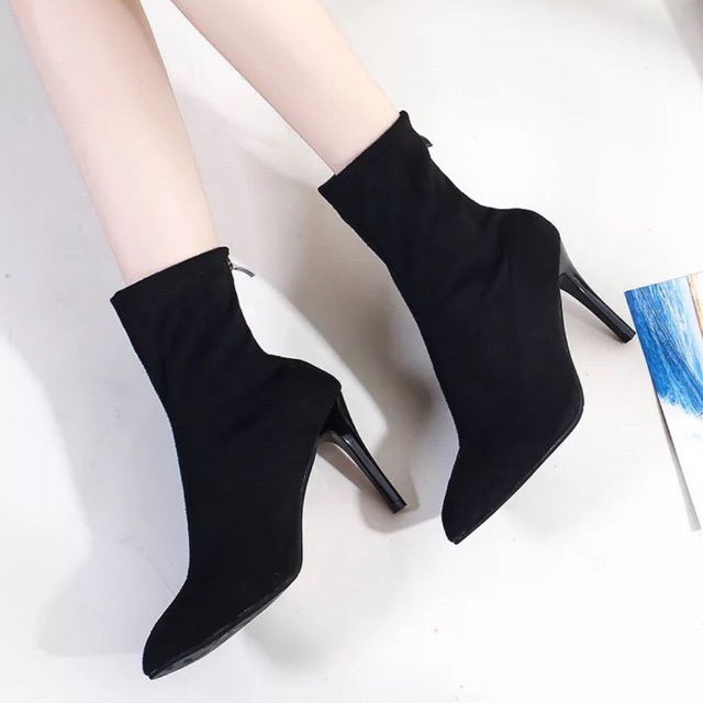 Boot Lửng Cổ Cao Gót Nhọn và Gót Vuông 8 Phân MA888 M361 | BigBuy360 - bigbuy360.vn