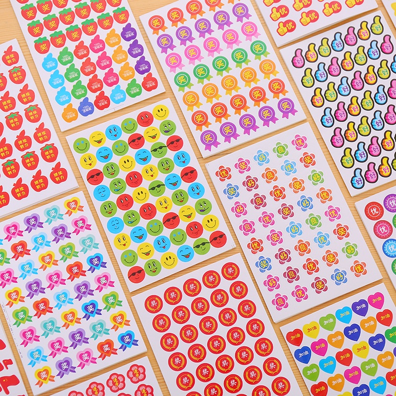 Set 10 tờ Sticker dán trang trí icon ngôi sao dễ thương STK01